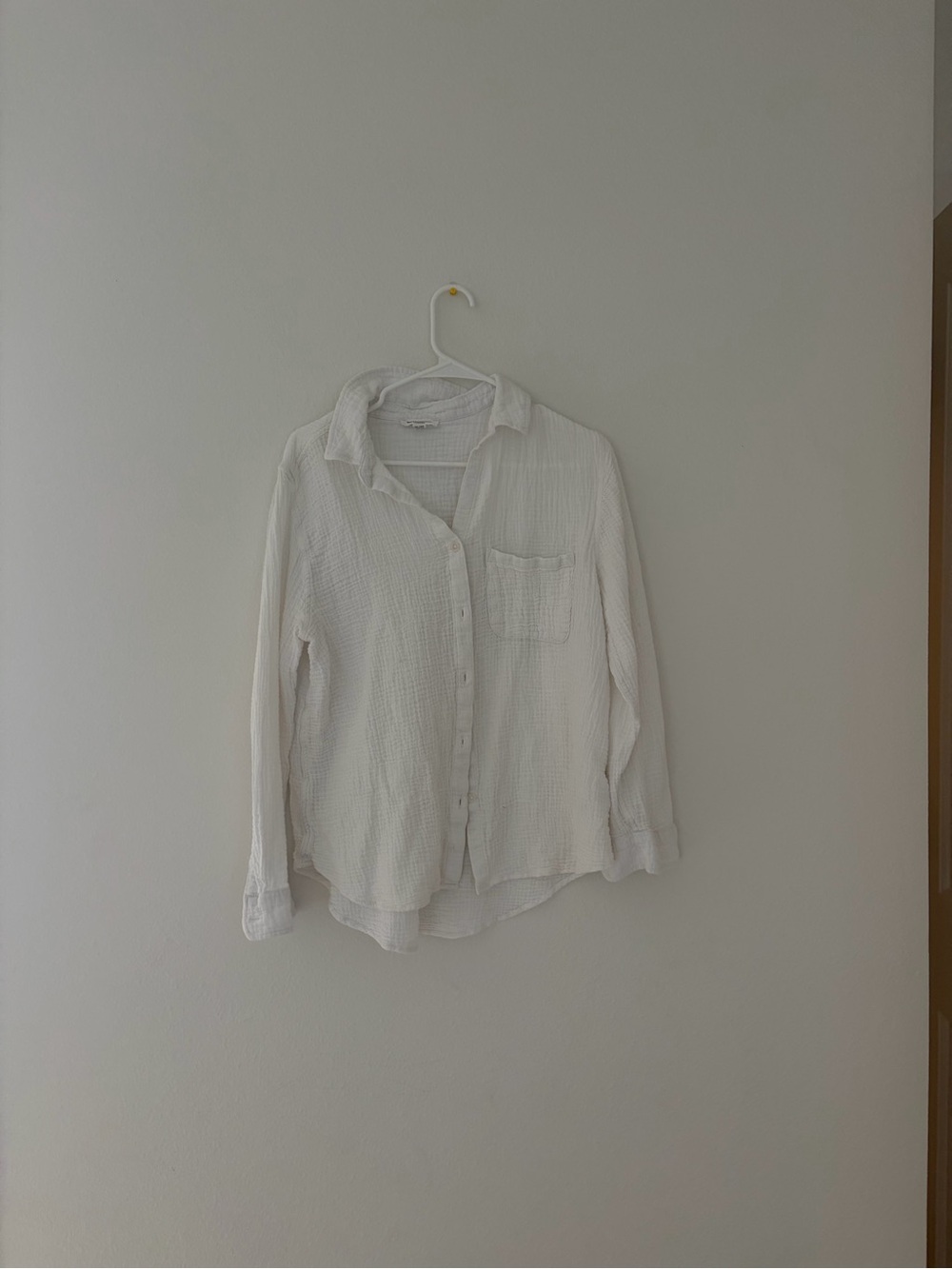 beachlunchlounge White Textured Gauze Shirt